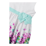 Mayoral Abito Tinta Unita con Fantasia Fiori per Bambina 3915 BIANCO MAYORAL 