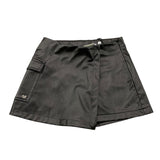 SARABANDA short in ecopelle tinta unita Nero per Bambina A240 NERO SARABANDA 