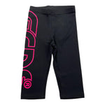 GCDS leggins tinta unita con stampa Nero per Neonata 028776 NERO GCDS 