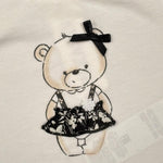 Please T-Shirt Tinta Unita con Stampa per Neonata MB12030G71 BIANCO PLEASE 