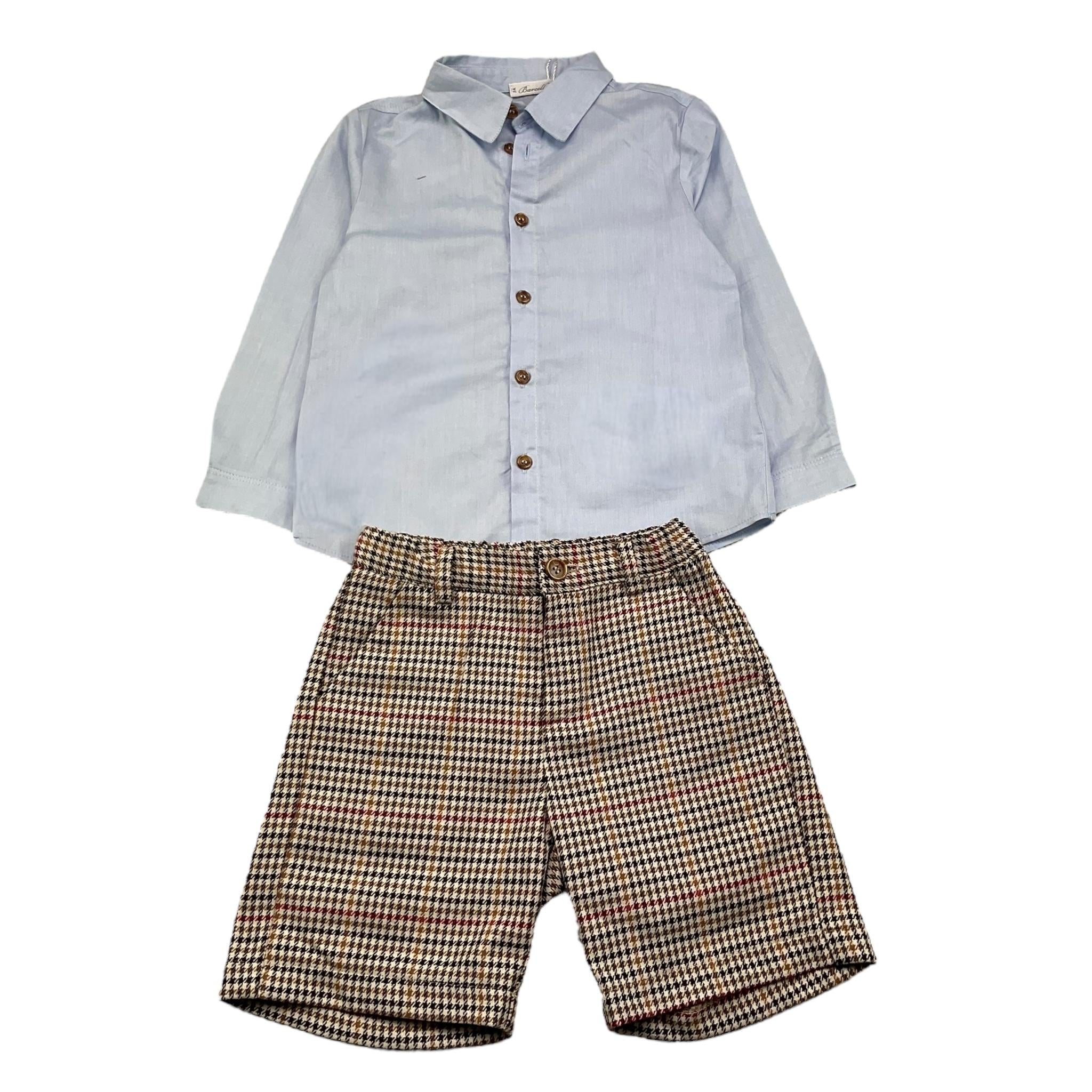 BARCELLINO completo 3 pezzi camicia-bermuda-papillon Azzurro per Neonato CMPLBR AZZURRO BARCELLINO 