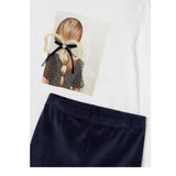 MAYORAL completo 2pz felpa-leggins bicolore Bianco/blu per Neonata 4705N BIANCO/BLU MAYORAL 