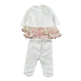 Marlu' Completo 2 Pezzi Shirt-Ghettina per Neonata EP2917 BIANCO MARLU' 
