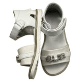 Cesare Paciotti Sandalen unifarben mit weißer Logo-Applikation für Mädchen