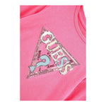 GUESS shirt girocollo tinta unita con stampa Fuxia per Neonata K4YI11K6YW4X FUXIA GUESS 
