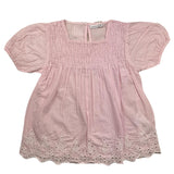 Name.It Einfarbiges rosa Halbarm-Shirt für Mädchen