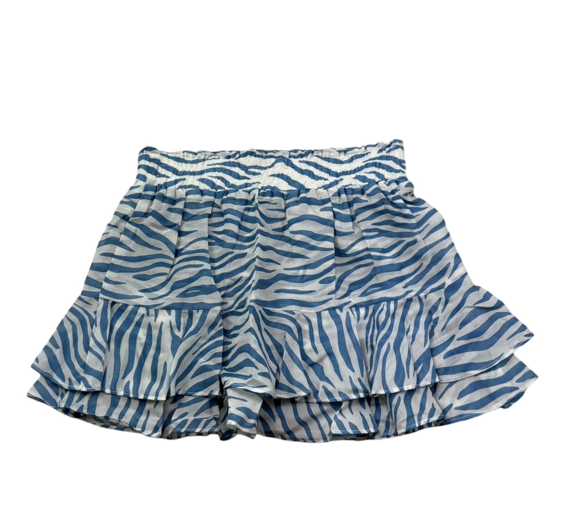 Saint Barth Gonna Fantasia Zebrata con Elastico In Vita per Bambina EIVISSA BIANCO SAINT BARTH 