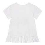 Guess T-Shirt Girocollo Tinta Unita con Logo per Neonata K5GI10K6YW4NX BIANCO GUESS 