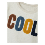 NAME.IT felpa chiusa girocollo tinta unita con stampa  Panna per Neonato 13233468 PANNA NAME.IT 