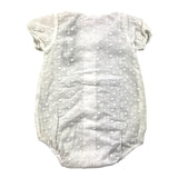 Bamboom+Babies Weißer ausgehöhlter einfarbiger Halbarm-Strampler für Neugeborene