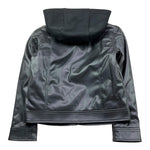 Liu Jo Giubbino In Ecopelle Tinta Unita con Zip E Capuccio per Bambino QF3003 NERO LIU JO 