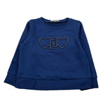 Liu Jo Felpa Chiusa Girocollo Tinta Unita con Logo per Bambina KA5014X BLU LIU JO 