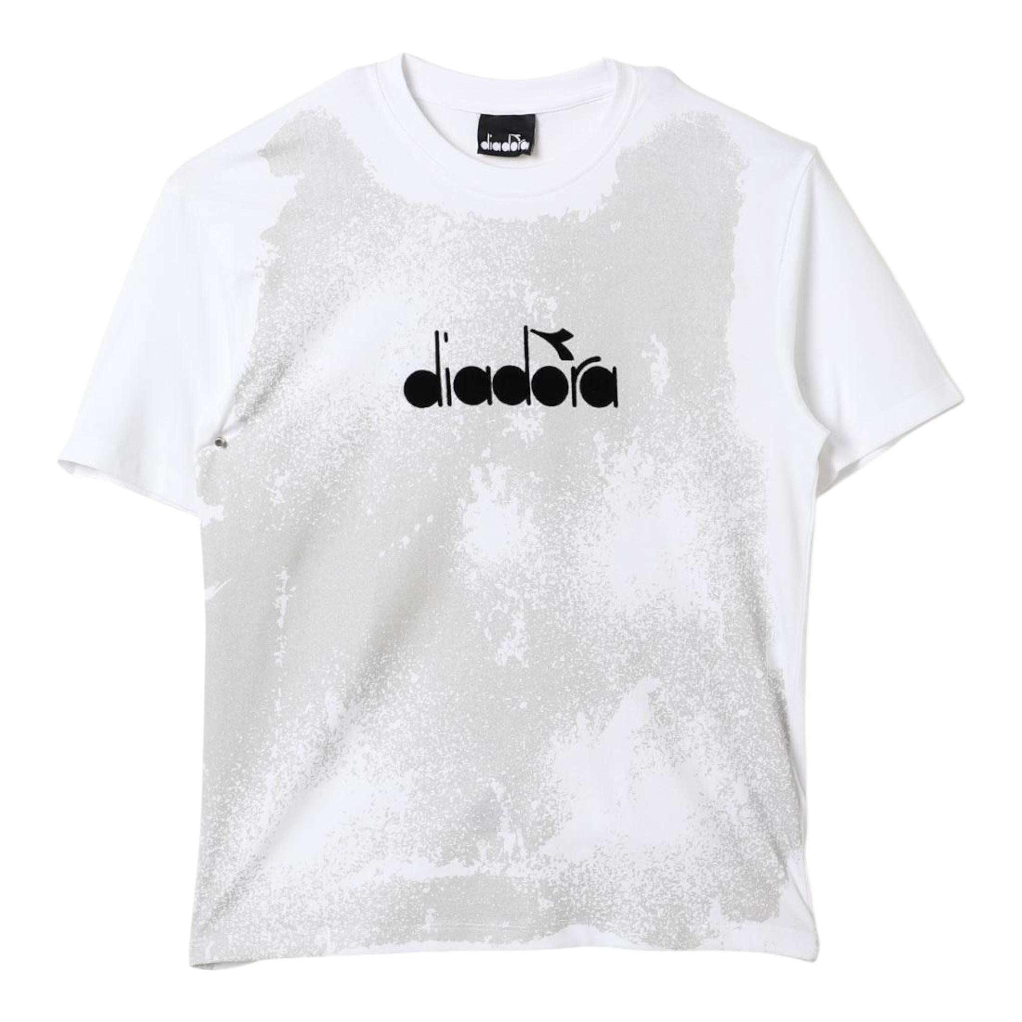 DIADORA t-shirt girocollo tinta unita con stampa in contrasto Bianco per Bambino F4DIJGTH045 BIANCO DIADORA 
