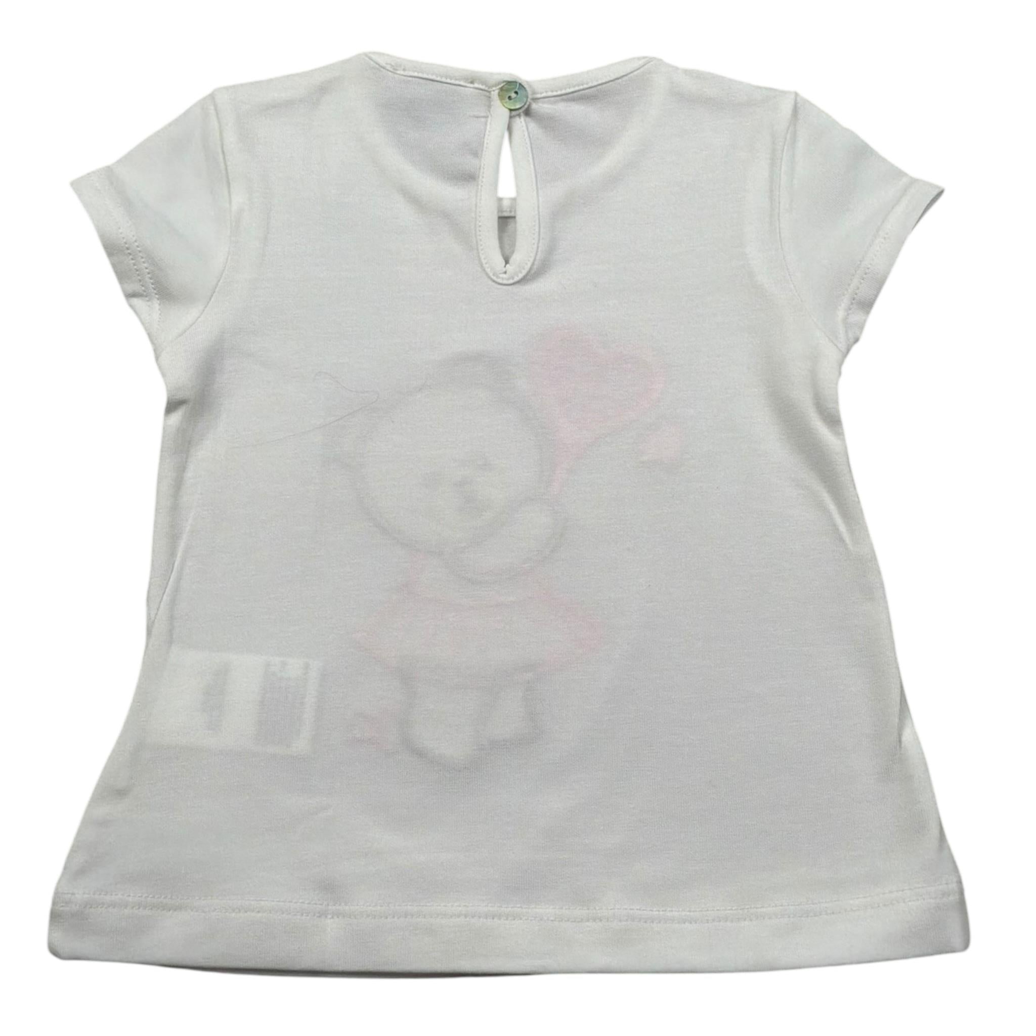 J.O. Milano T-Shirt Girocollo tinta unita con Ricamo Bianco per Neonata 576F3 BIANCO J.O. MILANO 