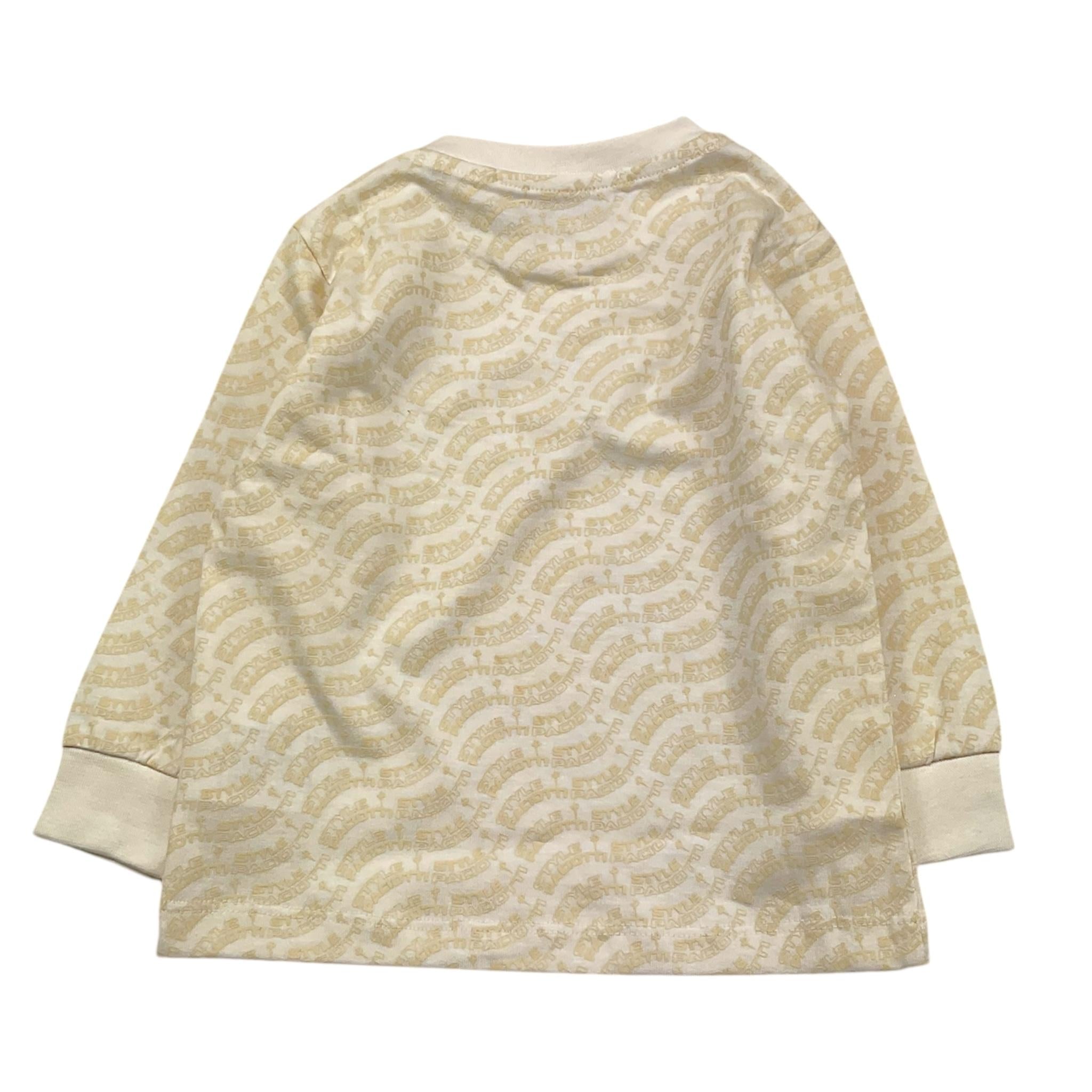 CESARE PACIOTTI shirt girocollo tinta unita con stampa Panna per Neonato TSP5314B PANNA CESARE PACIOTTI 