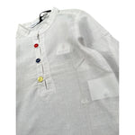 Daniele Alessandrini Camicia tinta unita con Colletto Coreano Bianco per Neonato 1295C0736 BIANCO DANIELE ALESSANDRINI 