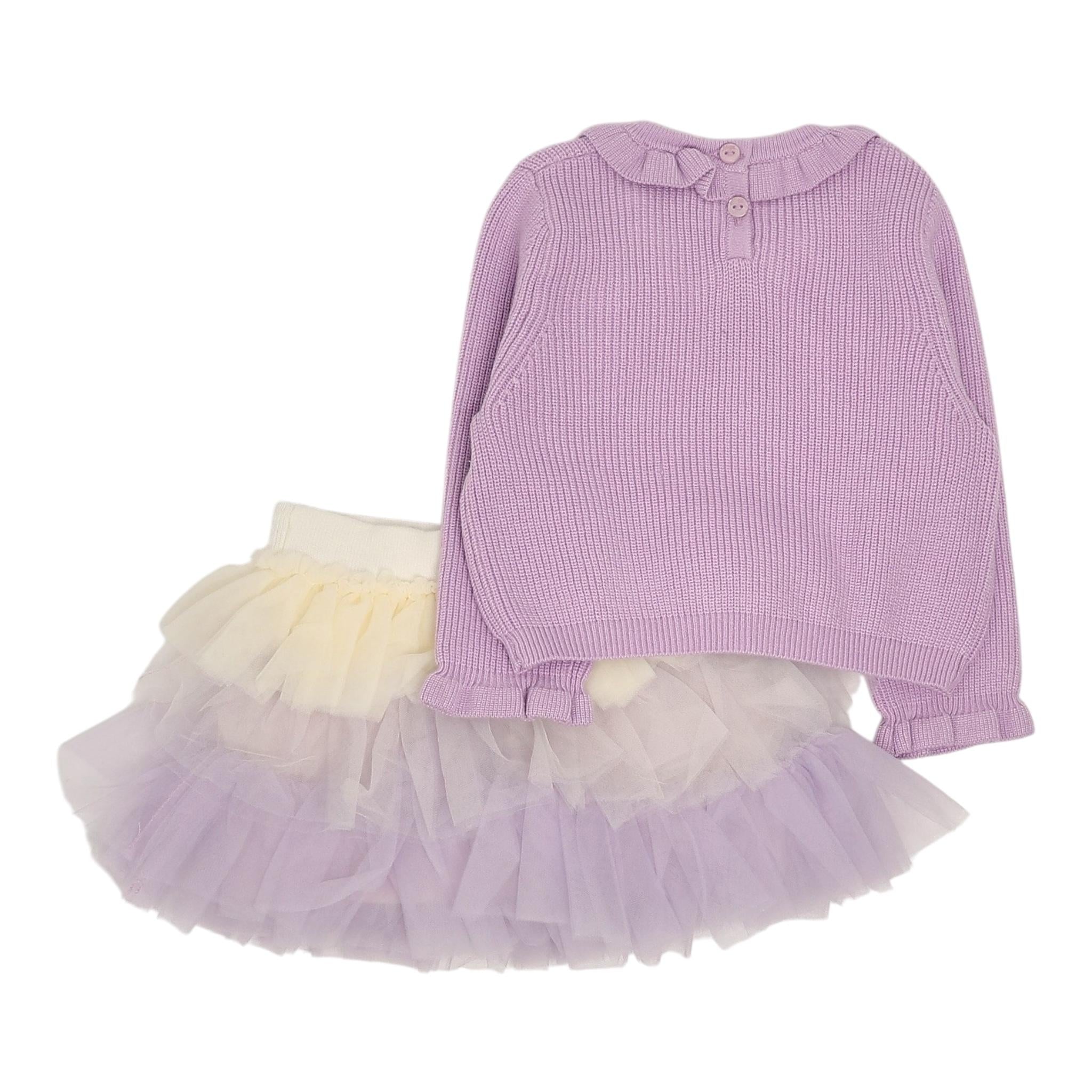 LIU JO complet 2 pezzi maglia-gonna  Lilla per Neonata HF4051 LILLA LIU JO 