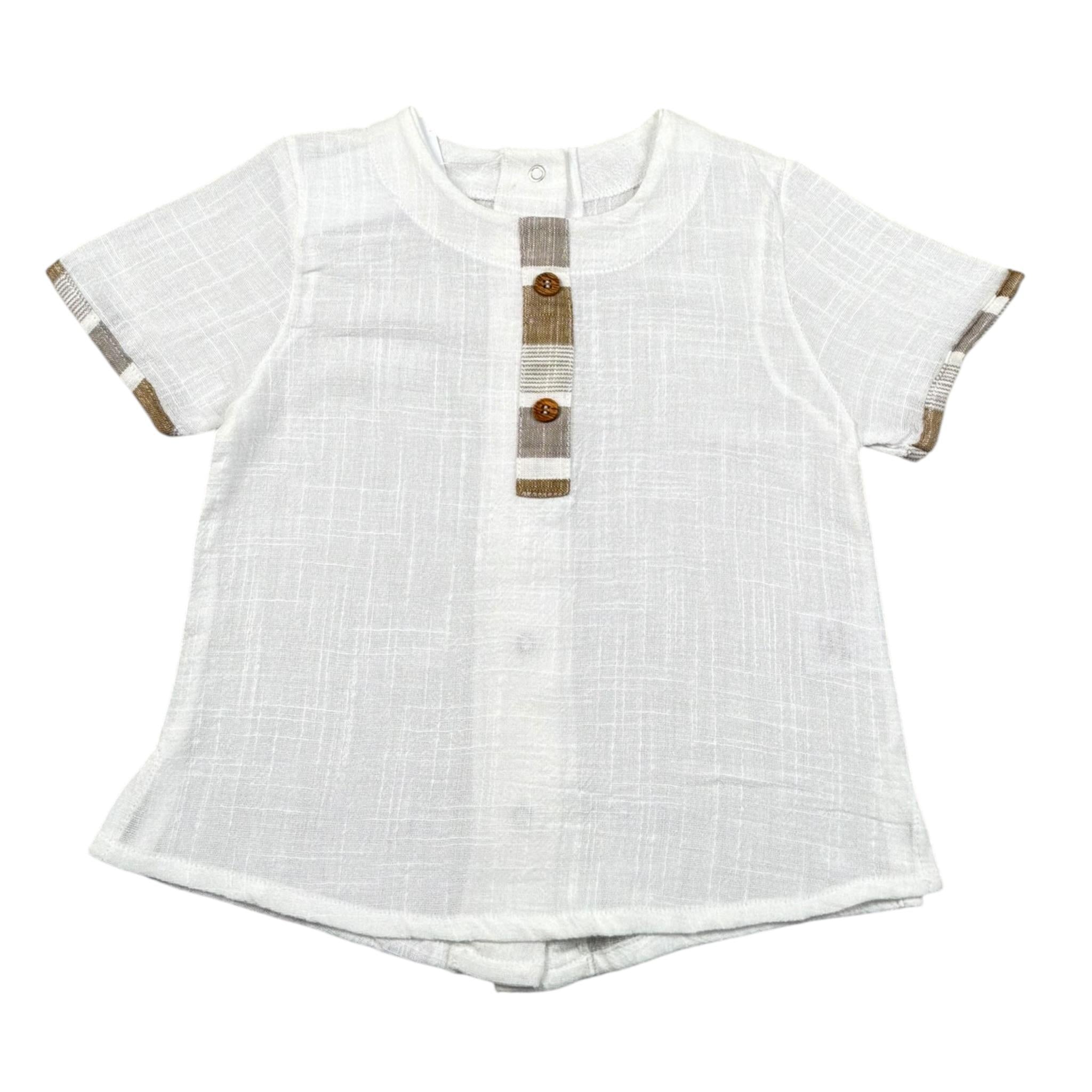 Babyvip Camicia Tinta Unita con Bottoni per Neonato T1301 BIANCO BABYVIP 