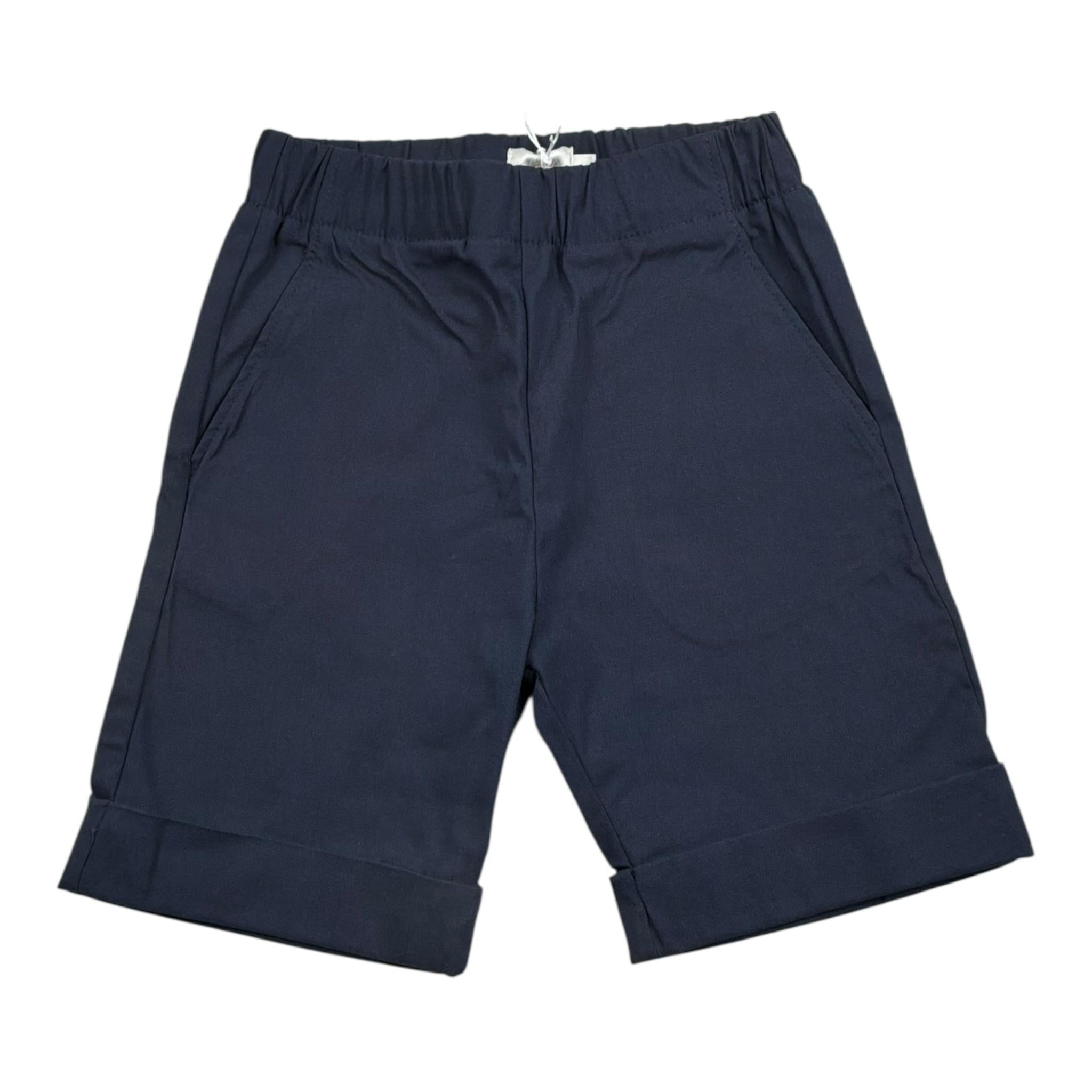 Lalalu' Bermuda Tinta Unita con Elastico In Vita per Bambino BML360MB BLU LALALU' 