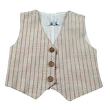 Aletta Gilet tinta unita con Bottoni Beige per Neonato M2204111 BEIGE ALETTA 