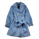 NAICE cappotto tinta unita doppiopetto Azzurro per Bambina 231084 AZZURRO NAICE 