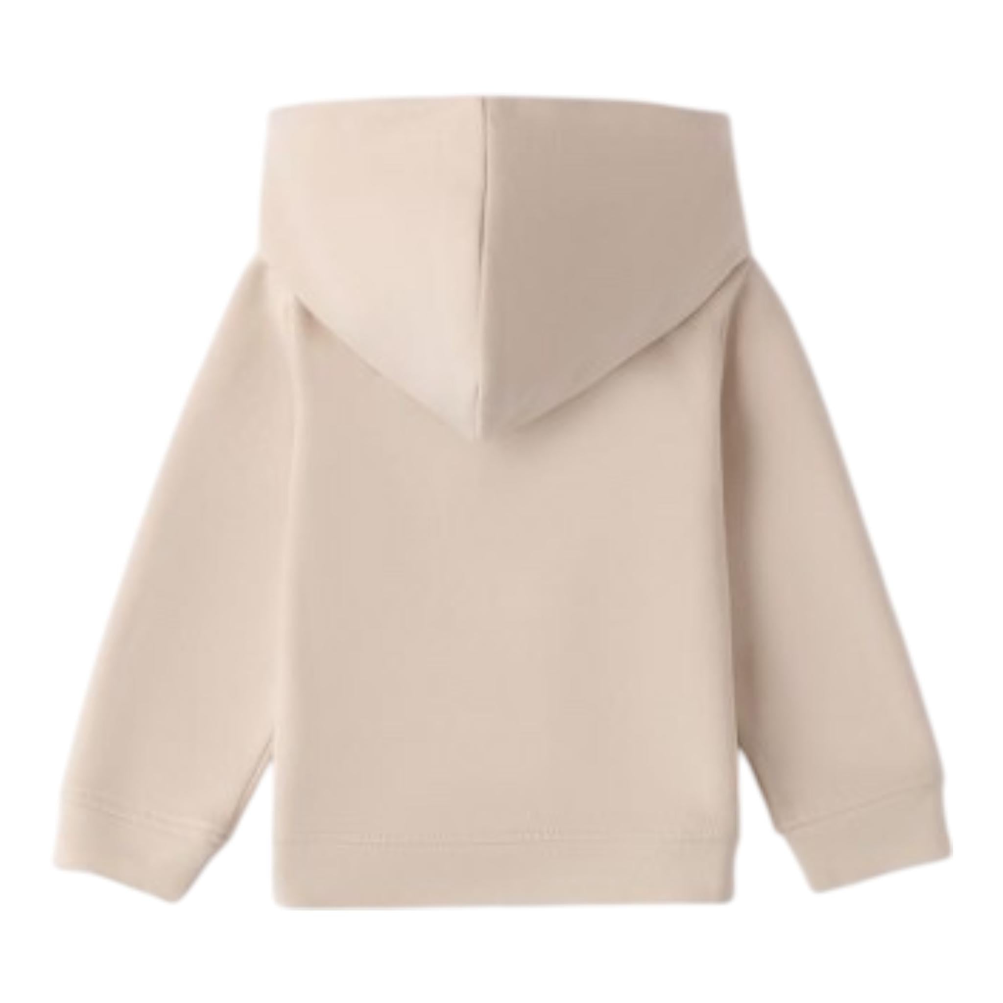 SARABANDA felpa tinta unita con cappuccio e stampa Beige per Neonato 0A150N BEIGE SARABANDA 