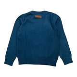 TRUSSARDI maglia girocollo tinta unita con stampa Blu per Bambino TIA24063MA BLU TRUSSARDI 