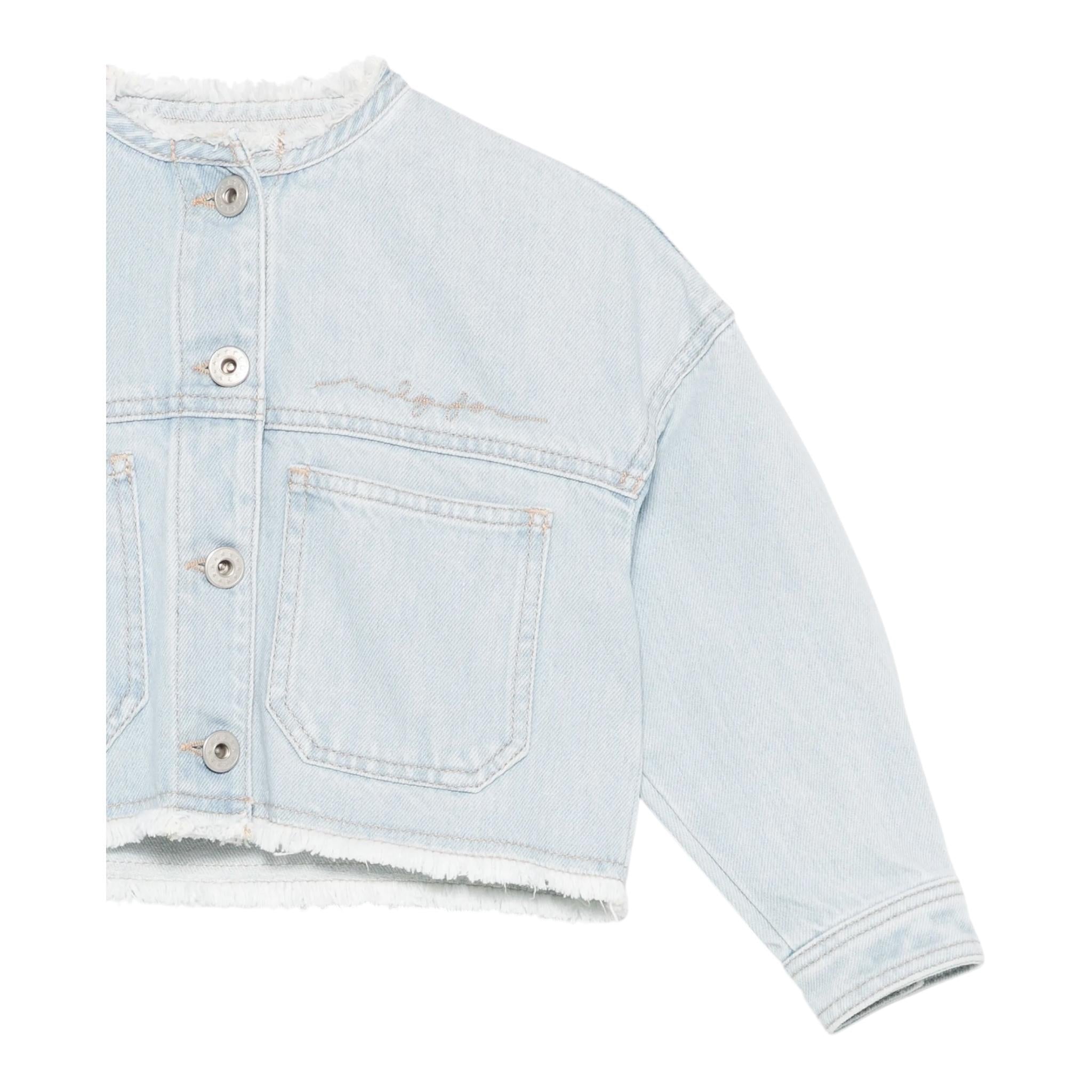 Il Gufo Giubbino In Denim Tinta Unita per Neonata P25GR232J0052N AZZURRO IL GUFO 