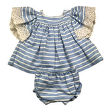 Valentina Bebes 2-teiliges Set für Baby-Mädchen, blau, Culotte-Outfits