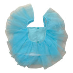 Miss Grant Top Tinta Unita con Tulle per Neonata MG1270 AZZURRO MISS GRANT 