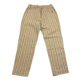 Please Einfarbige Hose mit beigem Streifenmuster für Jungen