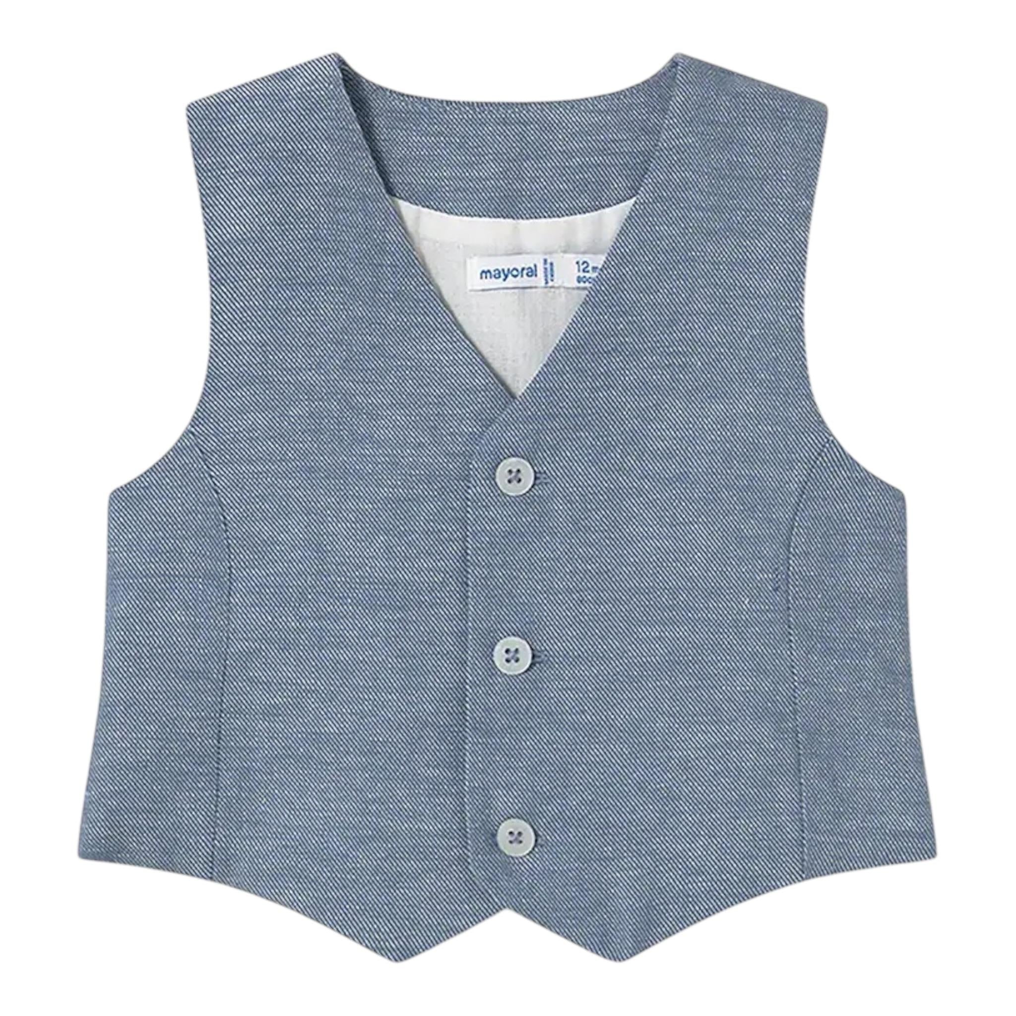 Mayoral Gilet tinta unita Blu per Bambino 1303JX BLU MAYORAL 