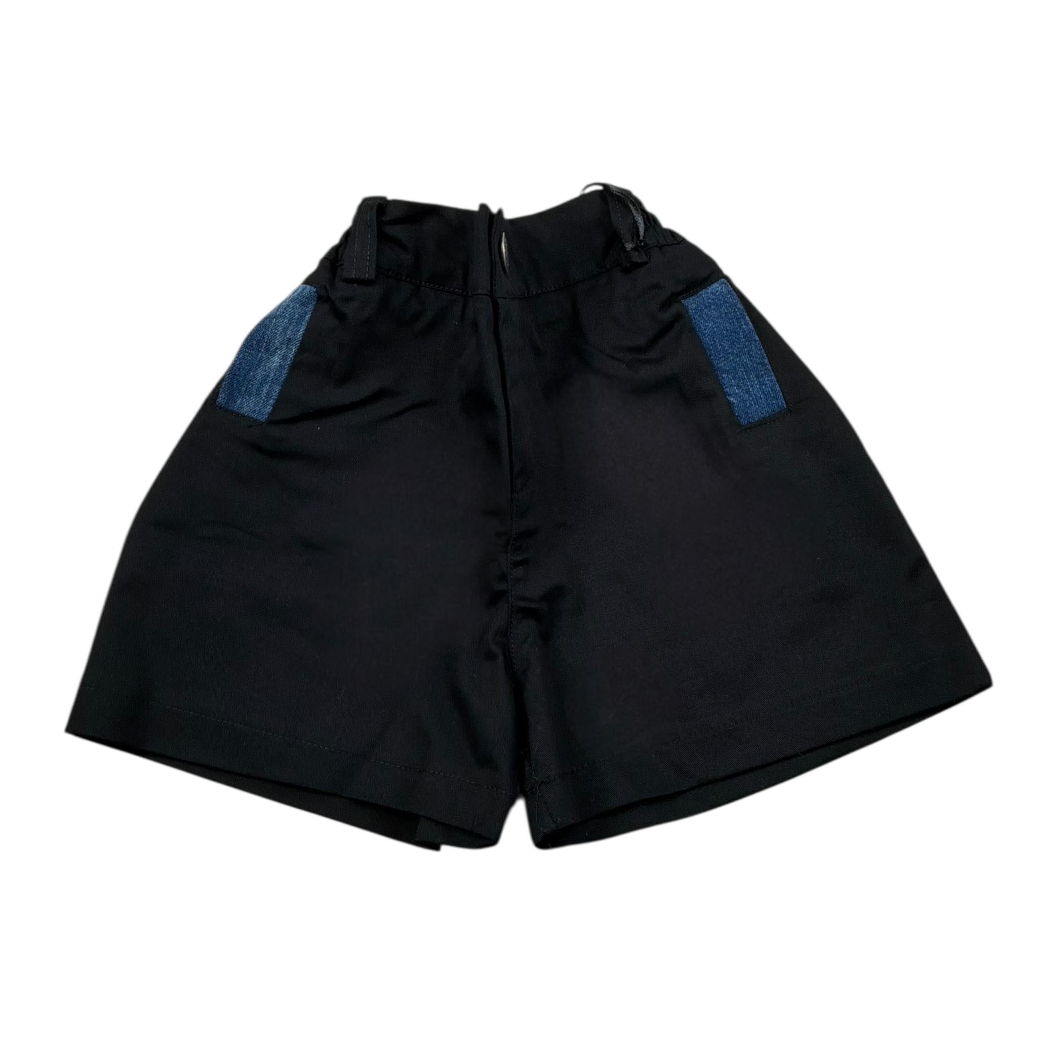 Syst Bermuda Tinta Unita con Elastico In Vita per Bambino BRB5002 NERO SYST 