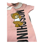 Moschino Pagliaccetto Mezza Manica Tinta Unita per Neonata MUY06L ROSA MOSCHINO 