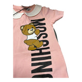 Moschino Pagliaccetto Mezza Manica Tinta Unita per Neonata MUY06L ROSA MOSCHINO 