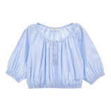 Philosophy Camicia Tinta Unita con Fantasia A Righe per Bambina I1E307 AZZURRO PHILOSOPHY 