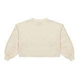 ICEBERG felpa chiusa girocollo tinta unita con brillantini Avorio per Bambina MFICE5355J AVORIO ICEBERG 