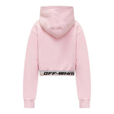 Off-White Solid Color Hoodie Rosa für Mädchen