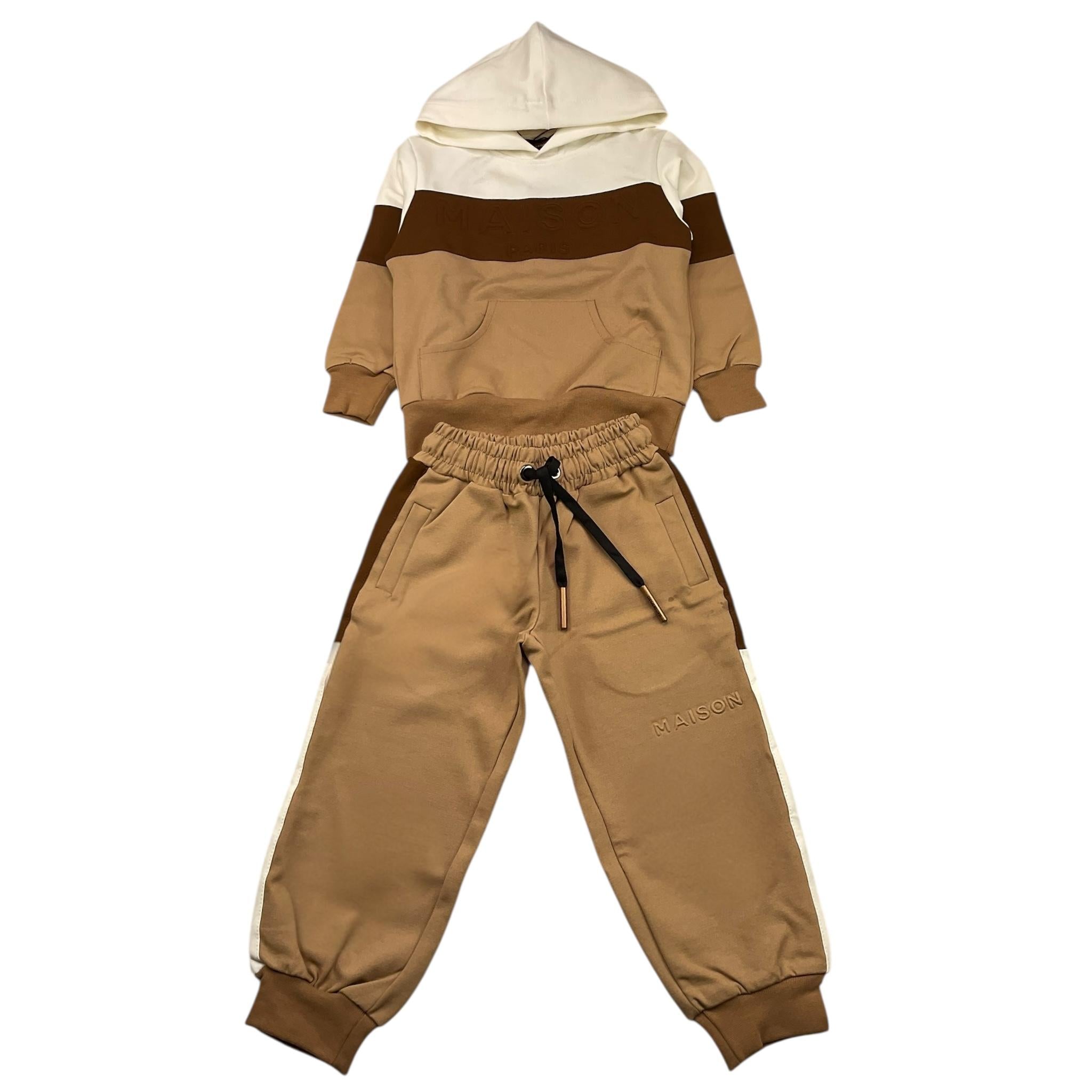 MAISON 9 PARIS completo 2 pezzi felpa-pantalone Beige per Neonato F70050 BEIGE MAISON 9 PARIS 