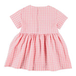 Il Gufo Abito Tinta Unita con Fantasia Quadri per Bambina P25VM779C3161J ROSA IL GUFO 