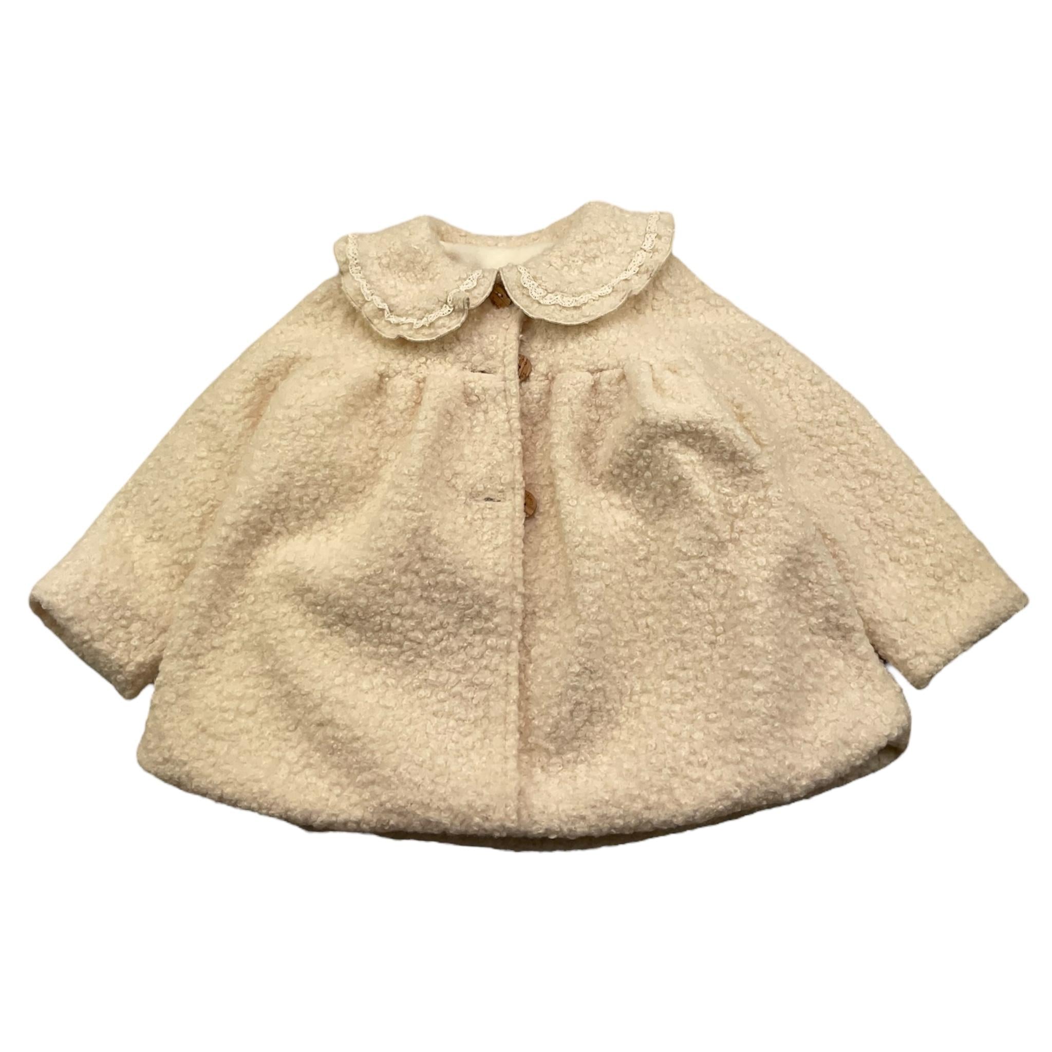 VALENTINA BEBES cappotto tinta unita con colletto Panna per Neonata MR112 PANNA VALENTINA BEBES 
