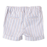 Minibanda Bermuda Tinta Unita con Fantasia A Righe per Neonato 3B620 BIANCO MINIBANDA 