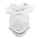 Calamaro Body Tinta Unita Mezza Manica per Neonata EDKEK BIANCO CALAMARO 