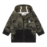 TIMBERLAND felpa con zip e cappuccio fantasia militare Verde per Bambino T60010 VERDE TIMBERLAND 