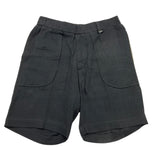 I'M Brian Einfarbige Bermuda-Shorts mit elastischer Taille in Schwarz für Jungen