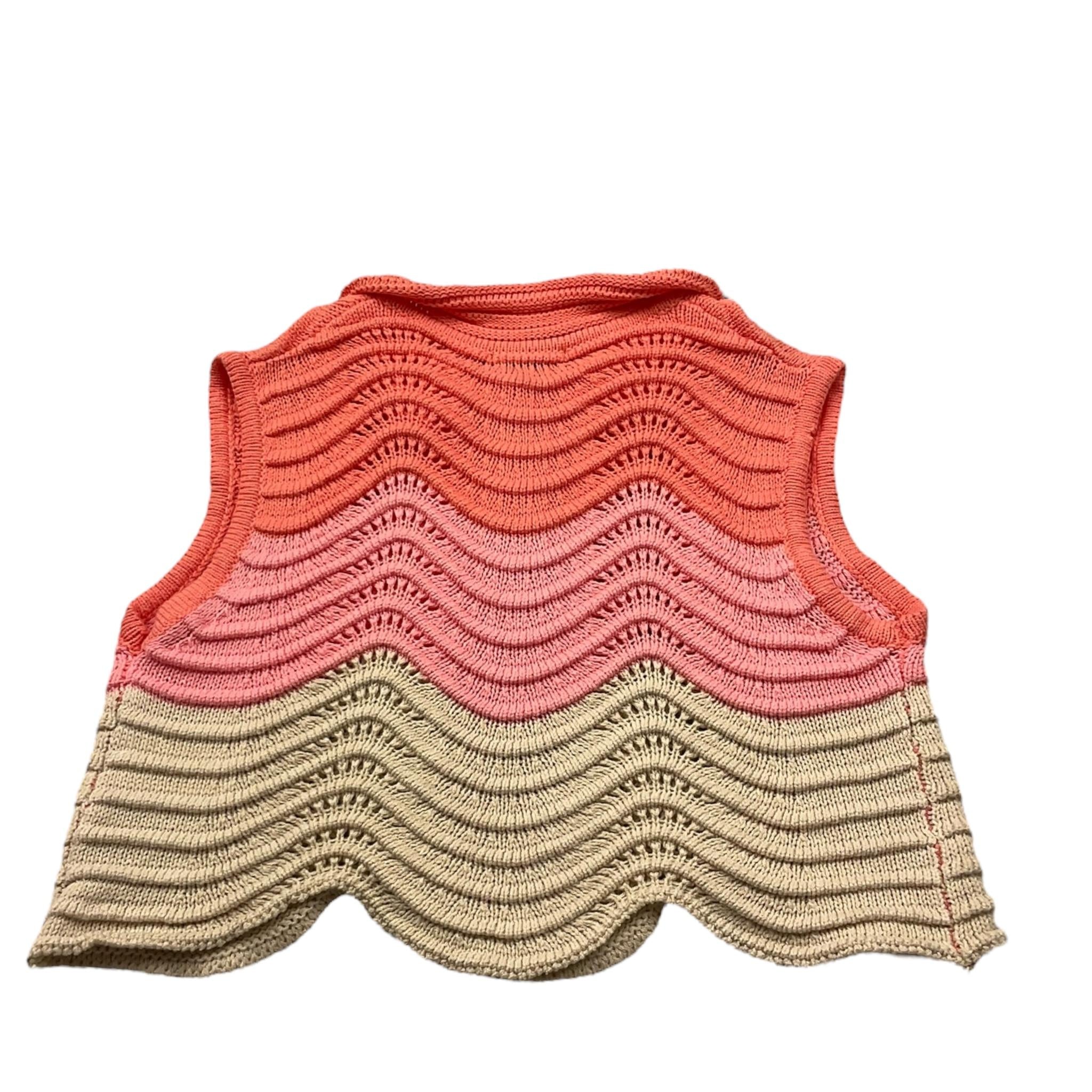 Fun & Fun Top Tricolore Giromanica In Maglia per Bambina FJTP01617 BEIGE FUN & FUN 