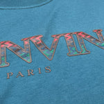 Lanvin T-Shirt Girocollo Tinta Unita con Logo per Bambino N30146 VERDE LANVIN 