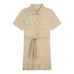 Michael Kors Abito Mezza Manica tinta unita Beige per Bambina R30020 BEIGE MICHAEL KORS 