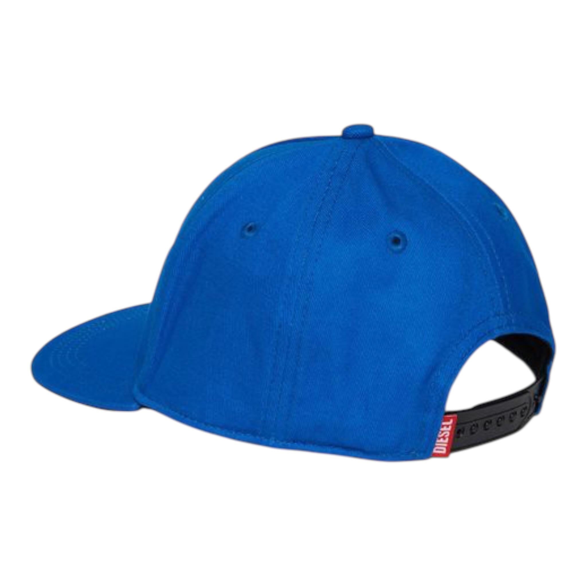 Diesel Berretto Tinta Unita con Logo per Bambino J00173 BLU DIESEL 