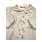 TARTINE ET CHOCOLAT tutina manica lunga tinta unita in ciniglia Bianco per Neonato TX54070 BIANCO TARTINE ET CHOCOLAT 